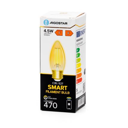Himmennettävä LED-polttimo FILAMENT C35 E27/4,5W/230V 2700-6500K Wi-Fi - Aigostar