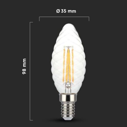Himmennettävä LED-polttimo FILAMENT E14/4W/230V 3000K