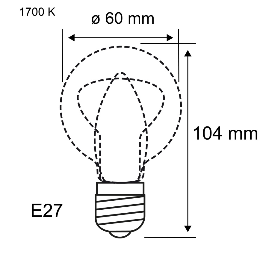 Himmennettävä LED-polttimo FILAMENT E27/6W/230V 1700K - Paulmann 28522