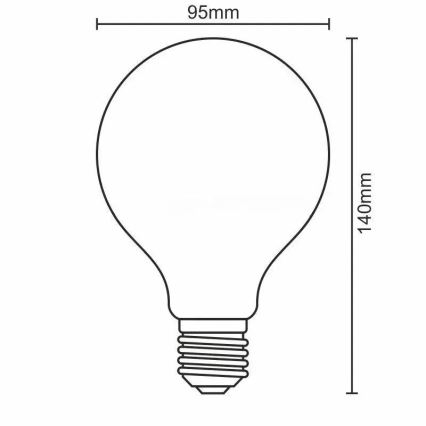 Himmennettävä LED-polttimo FILAMENT G95 E27/11W/230V 3000K