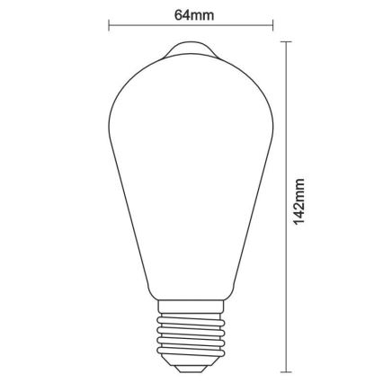 Himmennettävä LED-polttimo FILAMENT ST64 E27/11W/230V 4000K