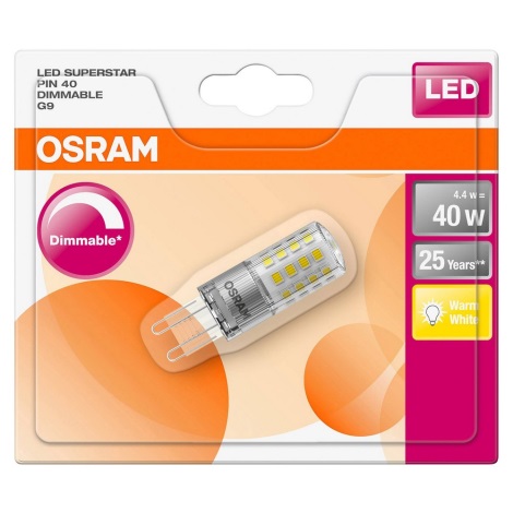 Himmennettävä LED-polttimo G9/4,4W/230V 2700K - Osram