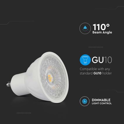 Himmennettävä LED-polttimo GU10/6W/230V 4000K 110°