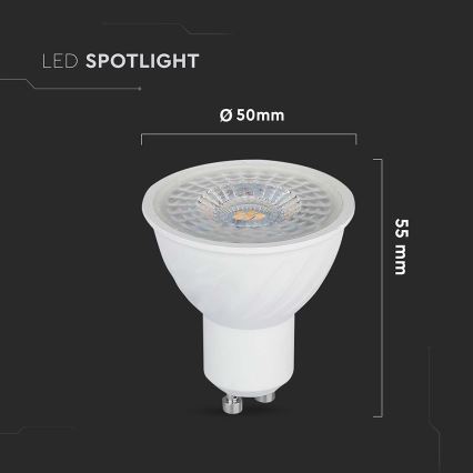 Himmennettävä LED-polttimo GU10/6W/230V 4000K 110°