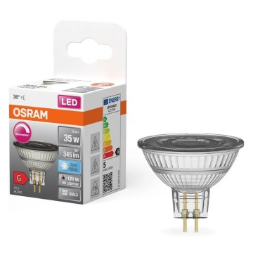 Himmennettävä LED-polttimo MR16 GU5,3/5W/12V 4000K 36° CRI 90 - Osram