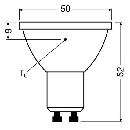 Himmennettävä LED-polttimo PAR16 GU10/3,7W/230V 4000K CRI 90 - Osram
