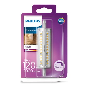 Himmennettävä LED-polttimo Philips R7s/14W/230V 3000K 118mm