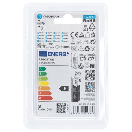 Himmennettävä LED-polttimo R7s/8W/230V 2700K - Aigostar