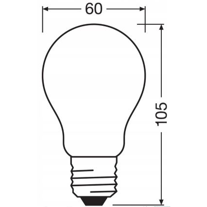 Himmennettävä LED-polttimo RETROFIT A60 E27/11W/230V 4000K - Osram