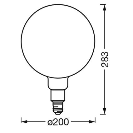Himmennettävä LED-polttimo SMART+ GLOBE G200 E27/6W/230V 2500K Wi-Fi - Ledvance