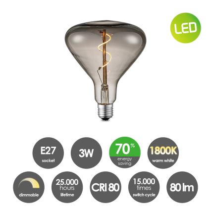 Himmennettävä LED-polttimo VINTAGE EDISON E27/3W/230V 1800K
