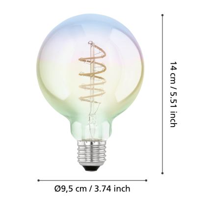 Himmennettävä LED-polttimo VINTAGE G95 E27/4W/230V 2000K - Eglo 110207