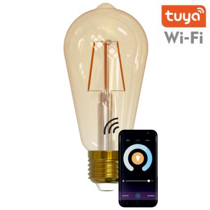 Himmennettävä LED-polttimo VINTAGE ST64 E27/5,5W/230V 1800-2700K Wi-fi Tuya