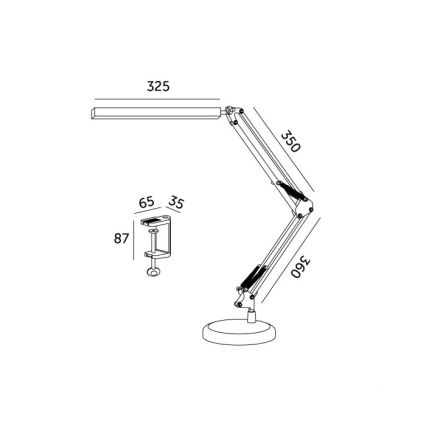 Himmennettävä LED-pöytävalaisin 2in1 USB TENUIX LED/14W/5V 3000-6000K valkoinen