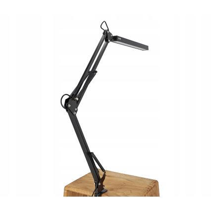 LED himmennettävä kosketusohjattu taivutettava pöytälamppu klipsillä LED/10W/5/230V 3000/4000/6000K musta