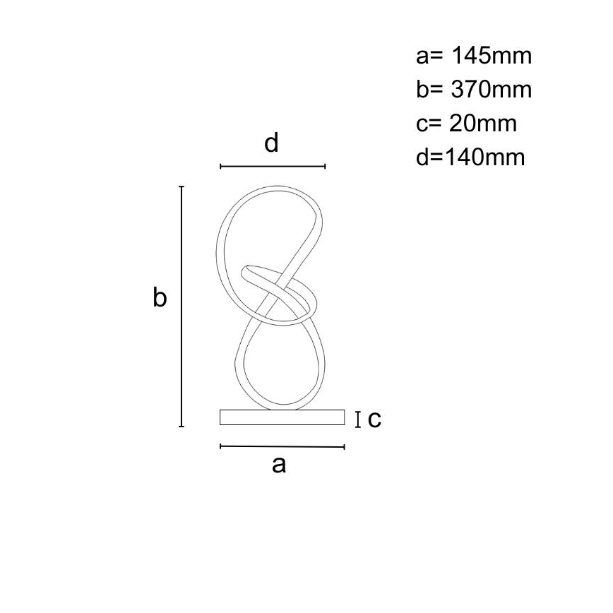 Himmennettävä LED-pöytävalaisin LED/26W/230V 3000/4000/6500K valkoinen