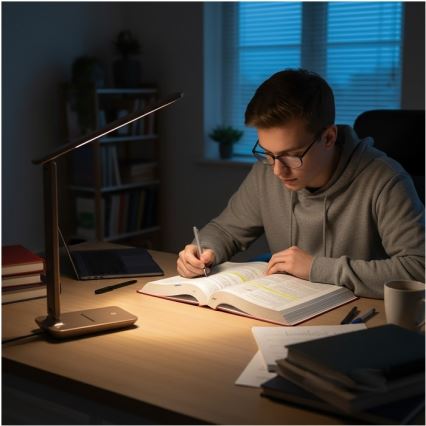 Himmennettävä LED-pöytävalaisin NOBLITE N LED/7W/230V 3000/4000/6500K ruskea