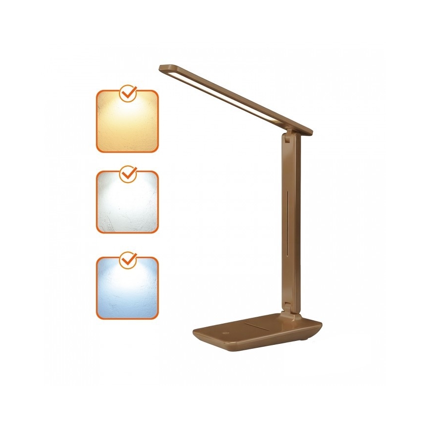 Himmennettävä LED-pöytävalaisin NOBLITE N LED/7W/230V 3000/4000/6500K ruskea