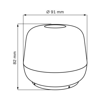 LED Himmennettävä kosketus ulko pöytävalaisin SAMBA LED/1,2W/5V USB 1200 mAh IP44 musta