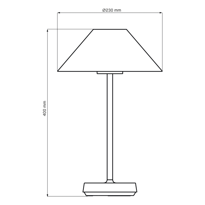 LED Himmennettävä kosketus ulko pöytävalaisin SERENGETI LED/3,4W/5V USB 3600 mAh IP44 musta