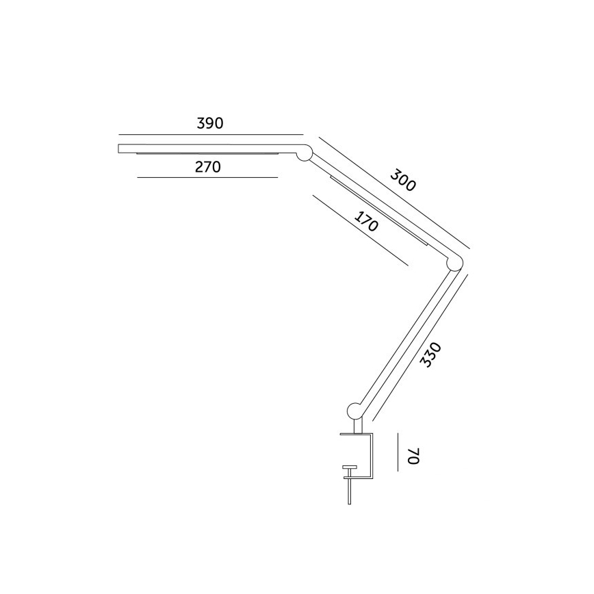 Himmennettävä LED-pöytävalaisin TENUIX FOLD LED/20W/230V 3000-6500K musta