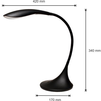 Himmennettävä LED-pöytävalaisin VELA LED/6,5W/230V musta