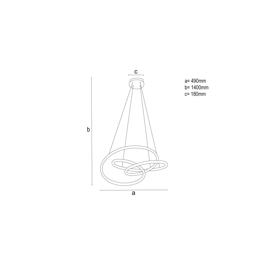 Himennettävä LED-riippuvalaisin vaijerilla LED/85W/230V 3000–6500K Ø 49 cm + kaukosäädin