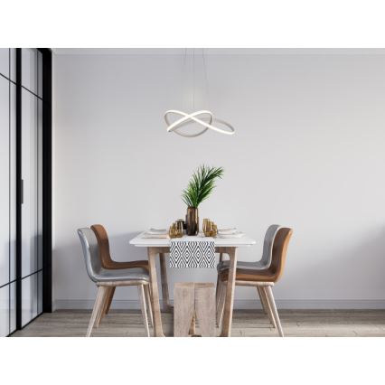 Himmennettävä LED-riippuvalaisin vaijerilla LED/85W/230V 3000–6500K Ø 60 cm + kaukosäädin