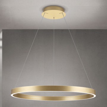 himmennettävä LED-riippuvalaisin vaijerilla KOLK LED/80W/230V 2700/3000/4000K Ø 80 cm kultainen