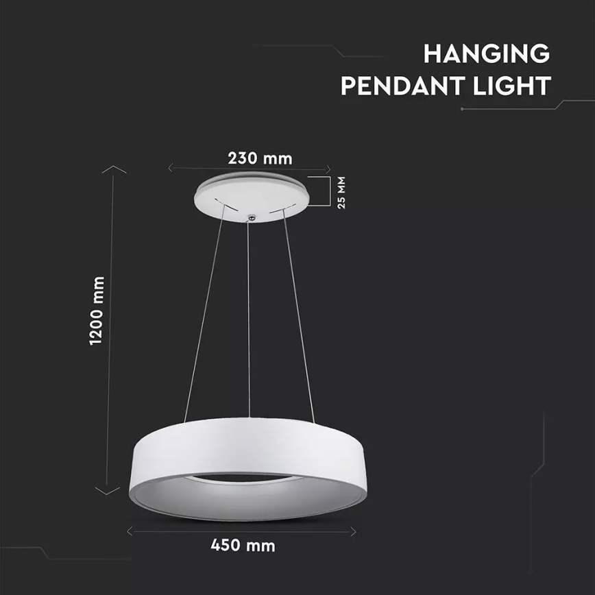 Himmennettävä LED-riippuvalaisin vaijerilla LED/20W/230V