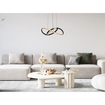 LED-himmennettävä riippuvalaisin vaijerilla LED/65W/230V 3000-6500K halkaisija 49 cm + kaukosäädin