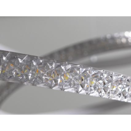 LED-himennettävä kattokruunu vaijerilla LED/90W/230V 3000-6500K halkaisija 47 cm + kaukosäädin