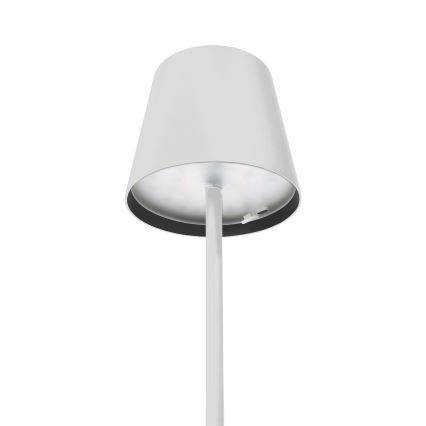 LED Himmennettävä ulko rechargeable pöytävalaisin LED/4W/4000 mAh 3000/4000/5500K IP44 valkoinen
