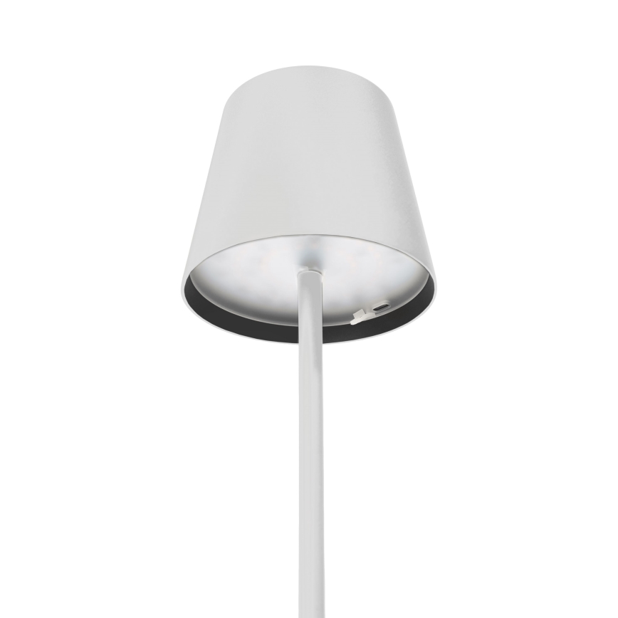 LED Himmennettävä ulko rechargeable pöytävalaisin LED/4W/4000 mAh 3000/4000/5500K IP44 valkoinen