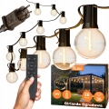Himmennettävä LED-ulkovaloketju 36xE12/1W/24/230V 22,35 m IP65 musta + kaukosäädin