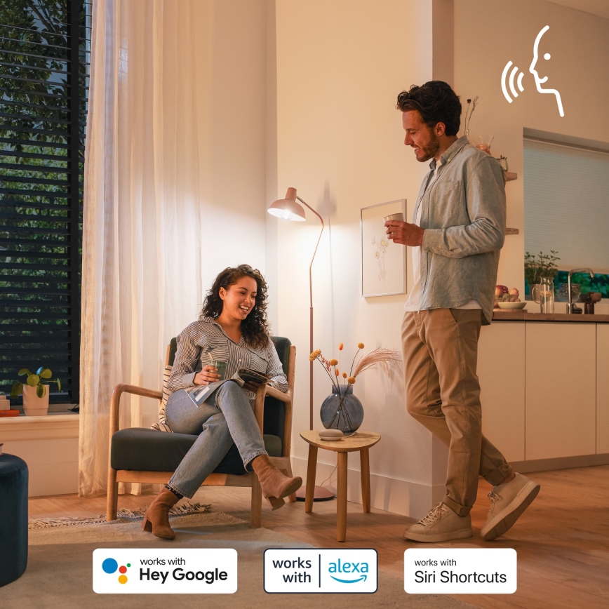 Himmennettävä RGB-LED-lamppu Philips SMART P45 E14/4,9W/230V 2200-6500K CRI 90