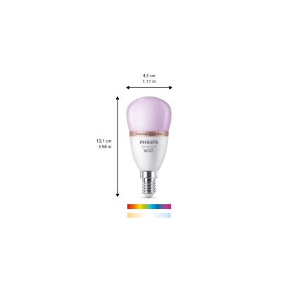 Himmennettävä RGB-LED-lamppu Philips SMART P45 E14/4,9W/230V 2200-6500K CRI 90