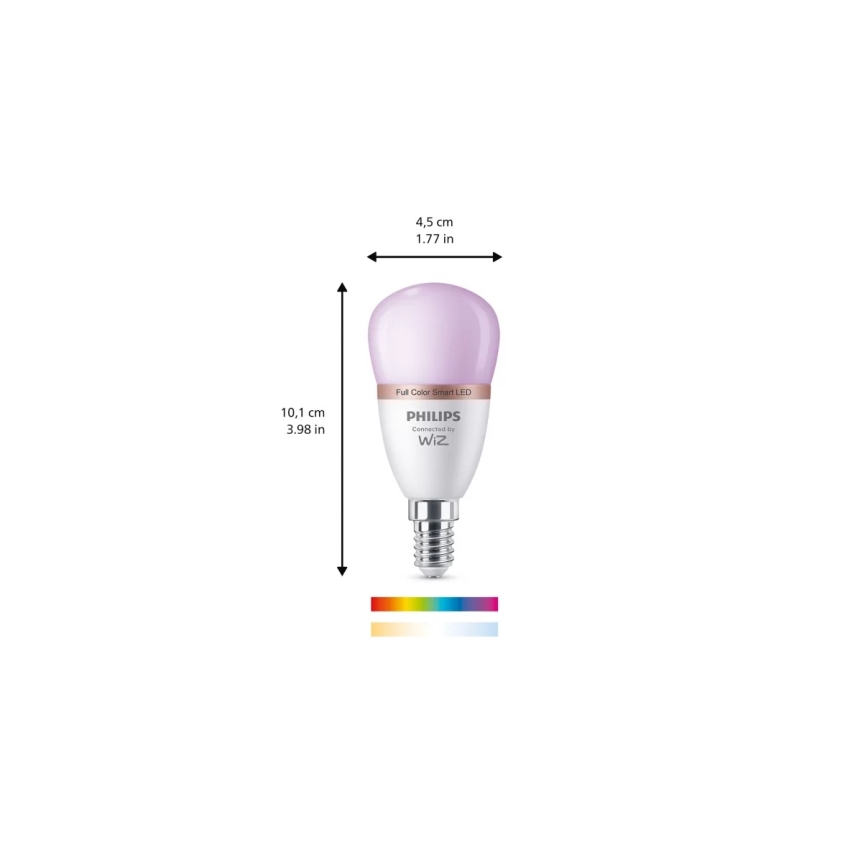 Himmennettävä RGB-LED-lamppu Philips SMART P45 E14/4,9W/230V 2200-6500K CRI 90