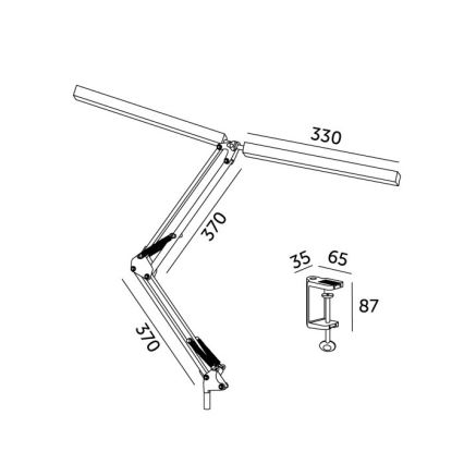 Himmennettävä pöytälamppu TENUIX DUO LED/15W/230V 3000–6000K, valkoinen
