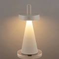 Himmennettävä, ulkokäyttöön tarkoitettu, ladattava kosketusohjattu pöytälamppu HALO LED/1,5W/3,7V 3000 mAh IP44 harmaa