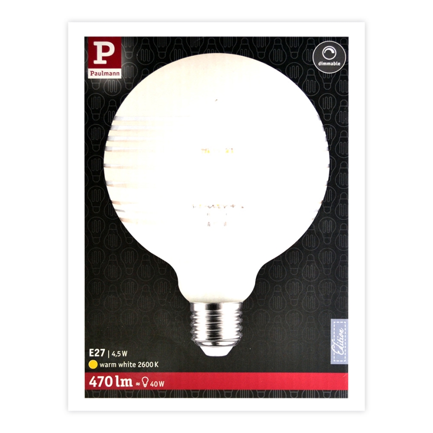Himmennettevä LED-polttimo CLASSIC G125 E27/4,5W/230V 2600K - Paulmann 28744