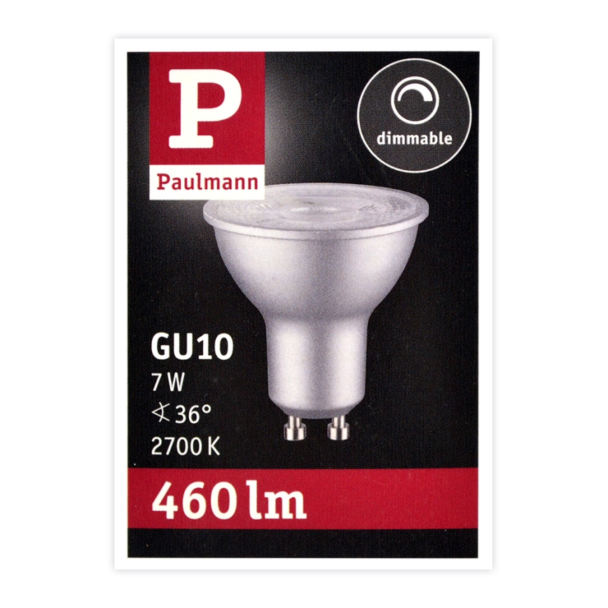 Himmennettevä LED-polttimo GU10/7W/230V 2700K - Paulmann 28753
