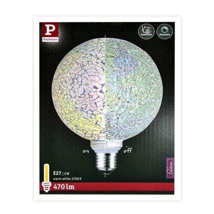 Himmennettevä LED-polttimo MOSAIC G125 E27/5W/230V 2700K - Paulmann 28745