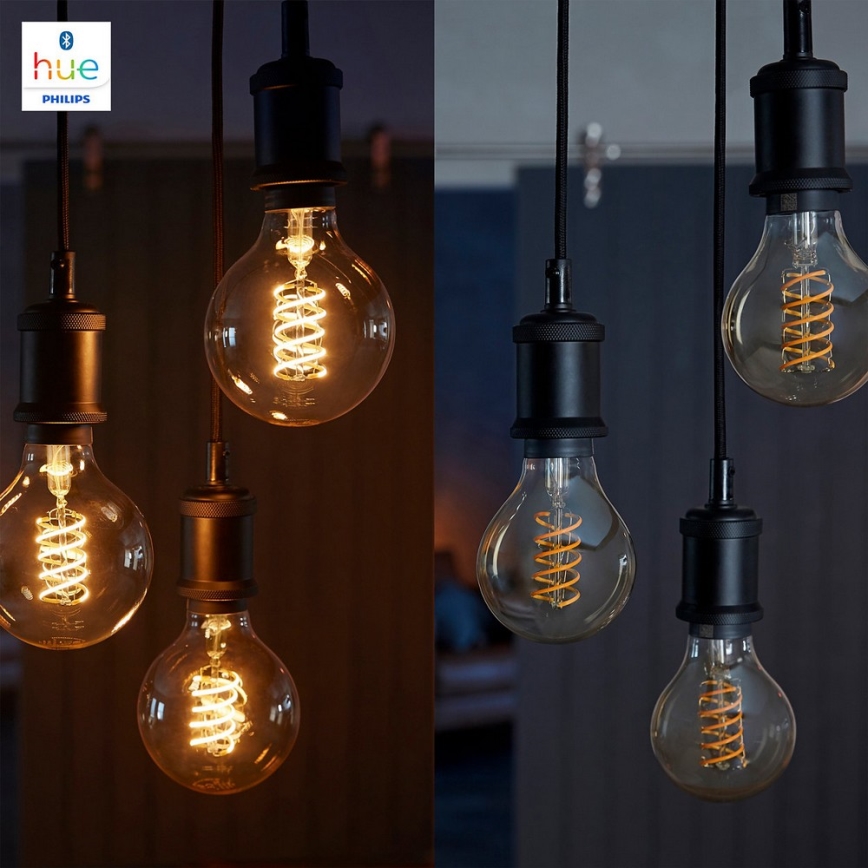Himmennettevä LED-polttimo Philips Hue WHITE FILAMENT G93 E27/7W/230V 2100K