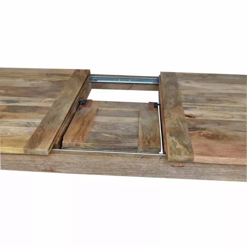 Laajennettava ruokapöytä HINA 180x90 cm massiivimangopuuta