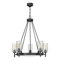 Hinkley - COLLIER riippuvalaisin ketjulla 5xE27/40W/230V, halkaisija 68,5 cm, musta