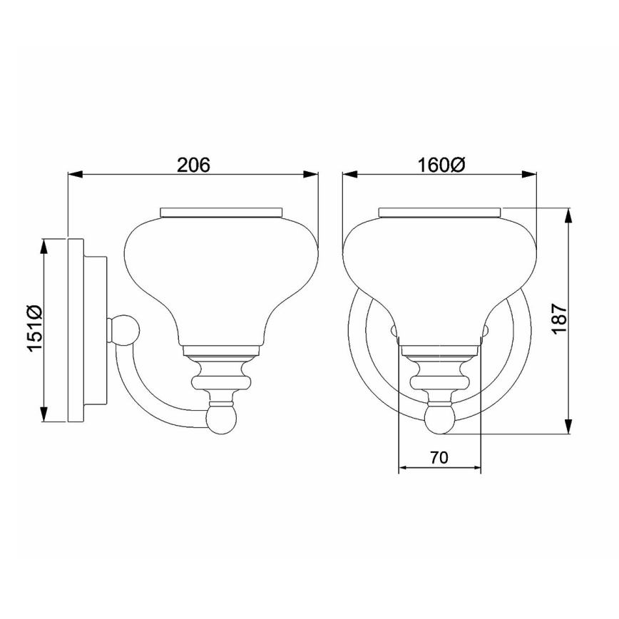 Hinkley - LED-seinävalaisin kylpyhuoneeseen AINSLEY 1xG9/3W/230V IP44