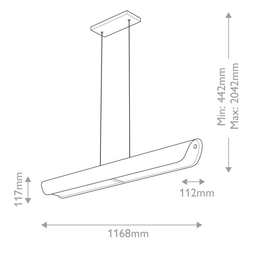 Hinkley - ARCO LED-kattokruunu kaapeliripustuksella LED/43W/230V 3000K kullanvärinen