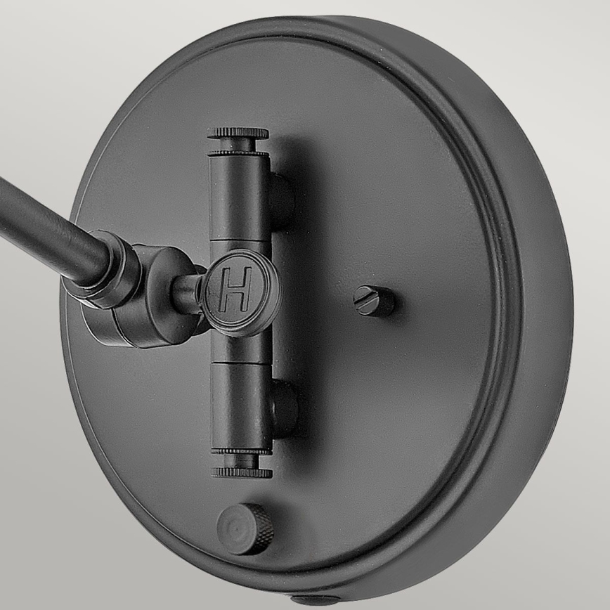 Hinkley - Seinäspotti ARTI 1xE27/60W/230V musta/ruskea