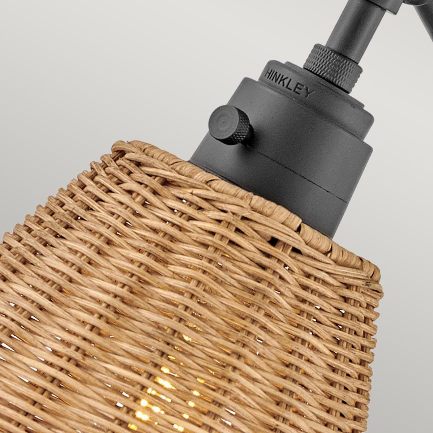 Hinkley - Seinäspotti ARTI 1xE27/60W/230V musta/ruskea